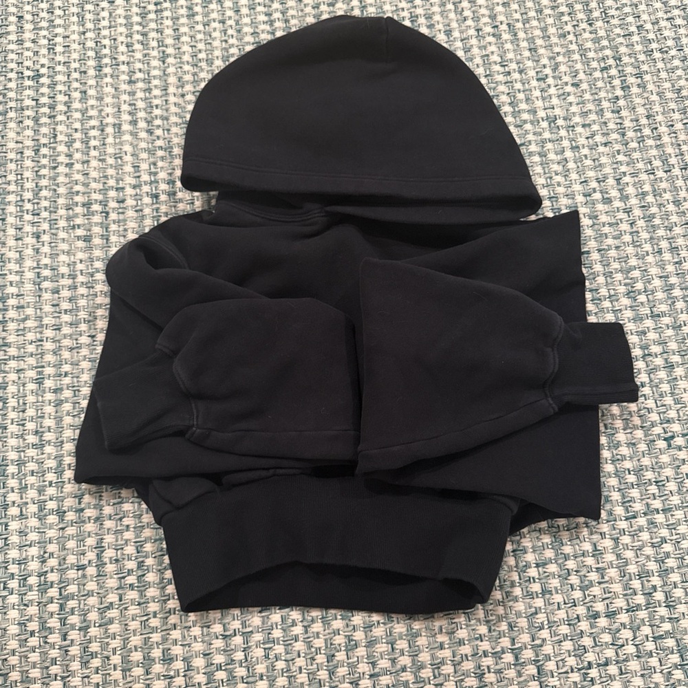 TNA Aritzia black cropped hoodie